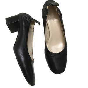 Everlane Day Heels Black Leather 7.5